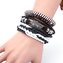 Load image into Gallery viewer, Fashion Women Multilayer Handmade Bangle Handmade Bracelets Leather Cool