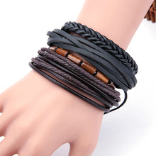 Load image into Gallery viewer, Fashion Women Multilayer Handmade Bangle Handmade Bracelets Leather Cool