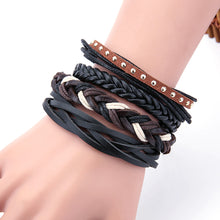 Load image into Gallery viewer, Fashion Women Multilayer Handmade Bangle Handmade Bracelets Leather Cool