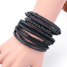 Load image into Gallery viewer, Fashion Women Multilayer Handmade Bangle Handmade Bracelets Leather Cool